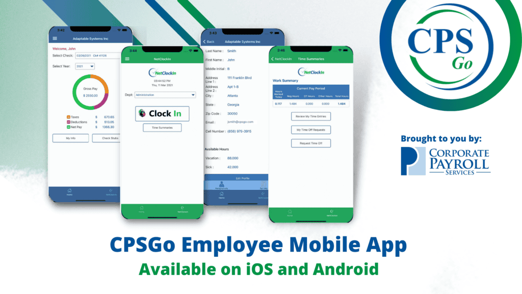 CPSGO Employee- Payroll Mobile app for your employees