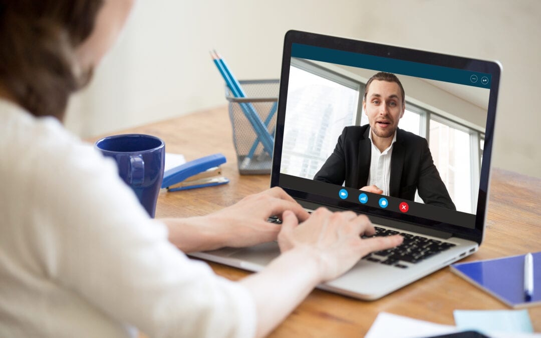 Businesswoman Making Video Call To Business Partner