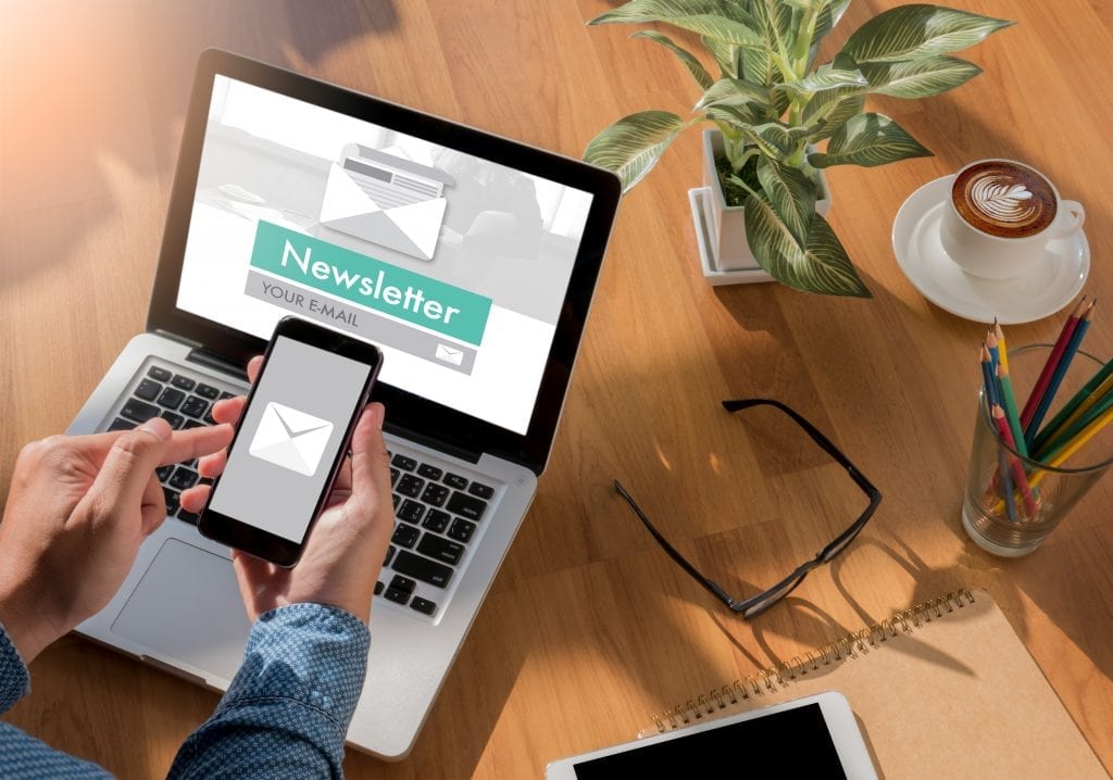 Sign-up for Newsletters in your email inbox
