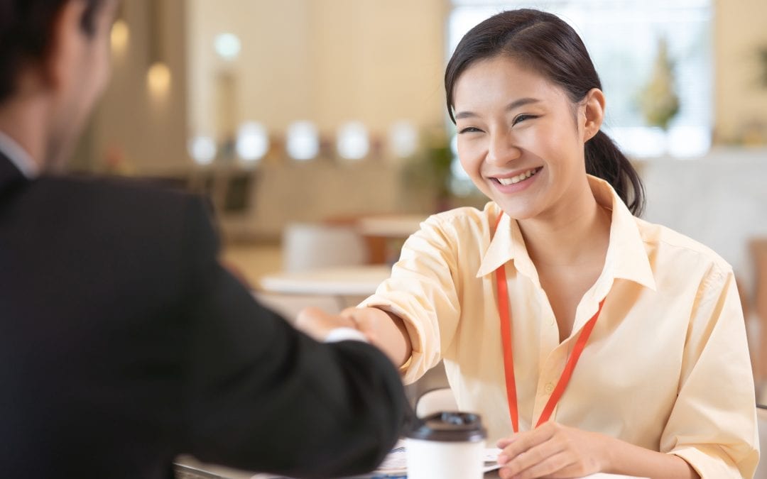 Portrait Young Woman Interviewer